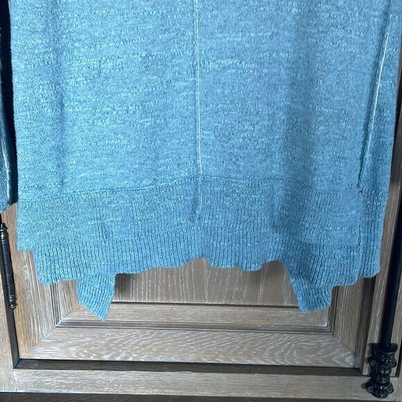 LABEL + thread blue long knit cardigan sweater size medium - Picture 4 of 10